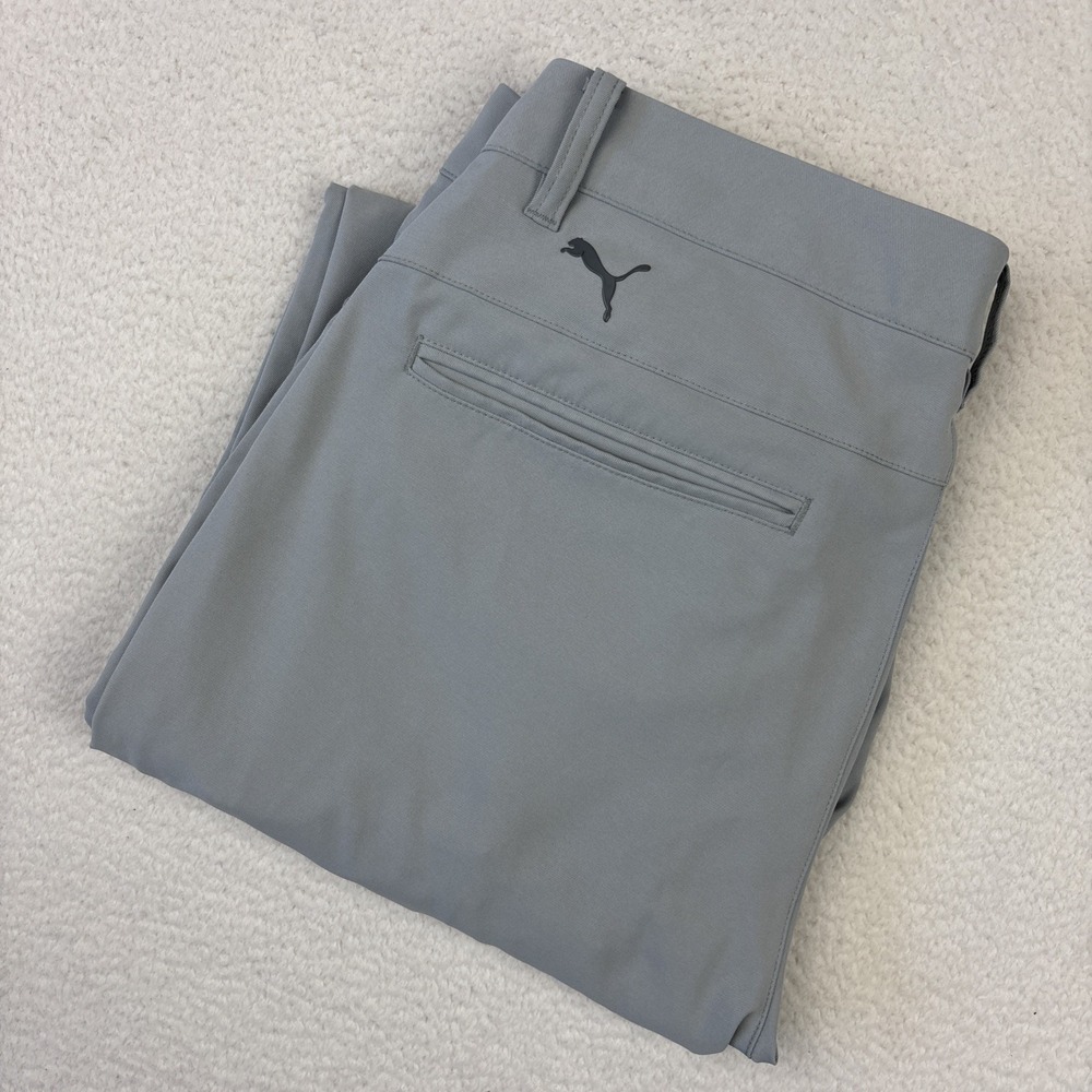 PUMA Mens Performance Golf Pants Size 32/20 Gray Lightweight Stretch Straight